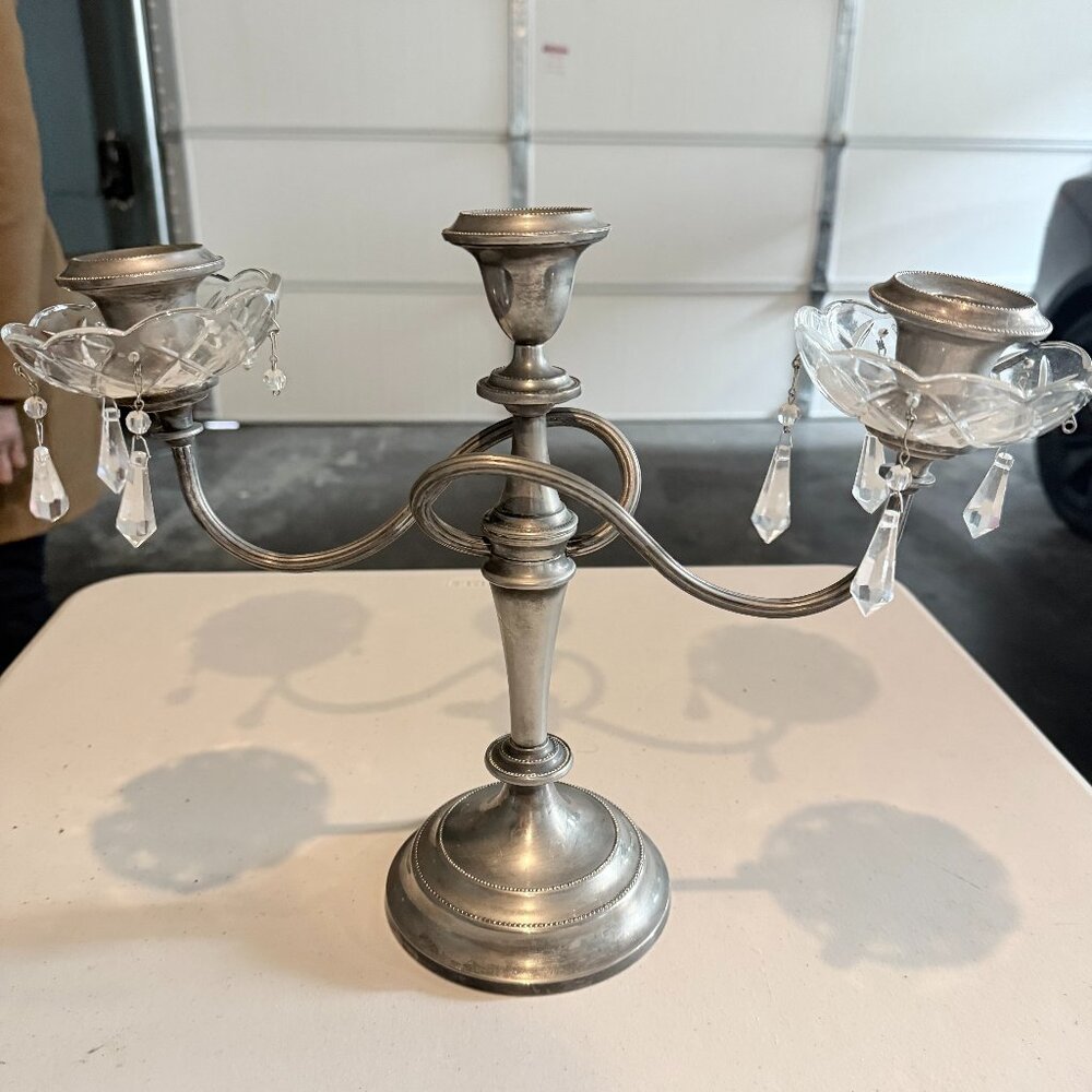 Vintage William Adams Silver Plated Candelabra